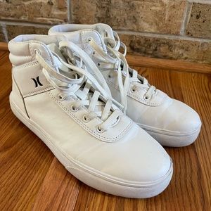 White Hurley high tops women size 8